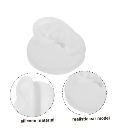 FOMIYES Realistic Silicone Ear Models - 1 Pair Decorative Fake Ear for Earring Display & Piercing | 6.50x6.20x2.50CM | Perfect for Jewelry Showcase - Buy Online on GoSupps.com