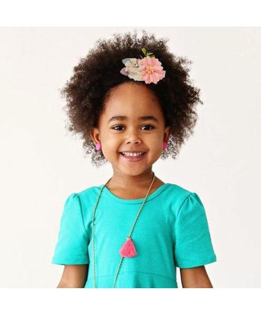 Flower hair clip set - princess hundred bow hair clip 3 pieces suitable for 1-12 years old girl (B) - Buy Online on GoSupps.com