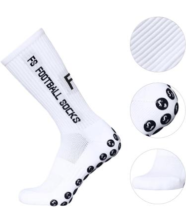 Lixada Breathable Football Socks for Men & Women - Non-Slip Durable Sports Socks (3 Pairs 39-46) for Football Cycling Marathon & Climbing - 01 White - Buy Online on GoSupps.com