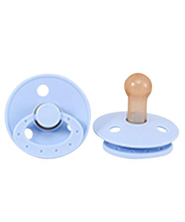 5 pieces of bite ring pacifier baby calming pacifier with portable design 1 pack of natural rubber newborn pacifier with cherry -shaped nipple large air holes for additional safety 5 pieces blue