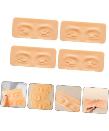 Baluue 4pcs Eyebrow Practice Block Makeup Practice Eye Make up Training Skin Practice Eye Board 16x7cm As Shown - Buy Online on GoSupps.com