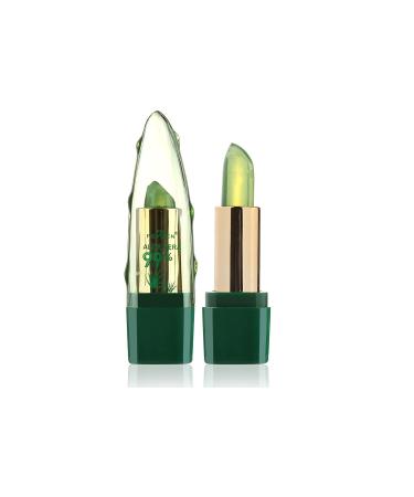 Genenic Aloe Vera Lipstick Charming Shine Long Lasting Anti-cracking Temperature Color Changing Aloe Vera Lipstick Moisturizing Lip Makeup (1Pc Aloe Vera Lipstick)