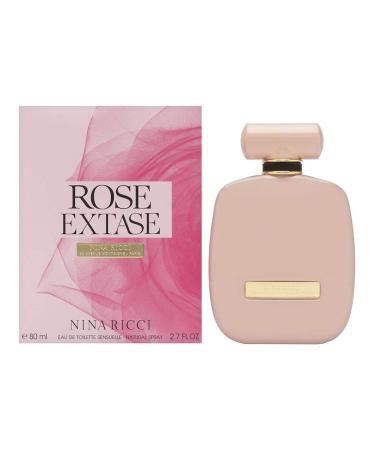 Rose Extase by Nina Ricci for Women 2.7 oz Eau de Toilette Spray Floral Raspberry Rose Vanilla 2.7 Fl Oz (Pack of 1)