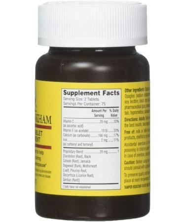 Lydia Pinkham Herbal Supplement Tablets - Menstrual & Menopause Support - 150 Count - Buy Online on GoSupps.com