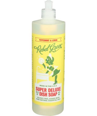 Rebel Green Dish Soap Peppermint Lemon, 16 oz