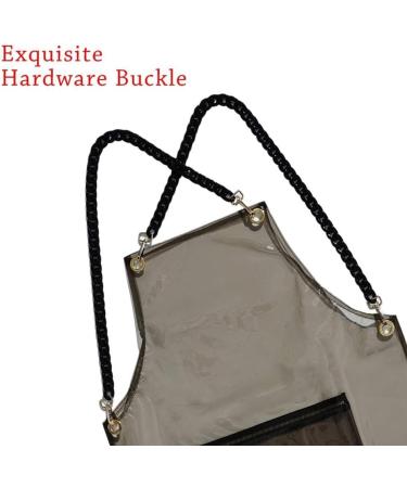 Urjumpea TPU Barber Transparent Work Apron Oilproof with Pocket Women Men Uniform Trendy Hair Nail Stylist Accessories Bronze One size - Buy Online on GoSupps.com