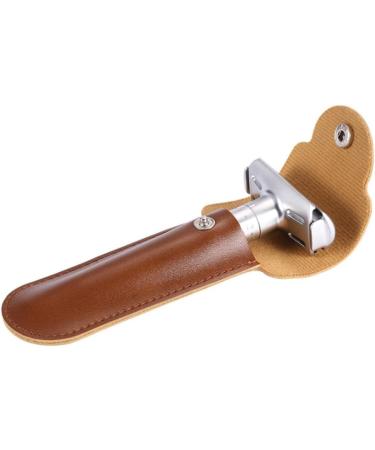 Peukerty Razor Travel Holder - Premium PU Leather Case for Manual Double Edge Safety Razor | Perfect for International Travel - Buy Online on GoSupps.com