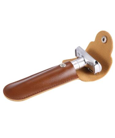 Travel Holder for Double Safety Razor | Pmandgk PU Leather Case for International Shipping - Buy Online on GoSupps.com