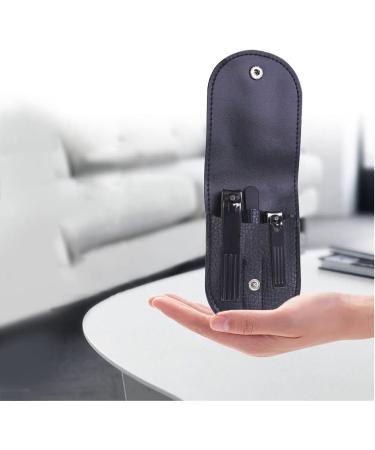 Manicure Kit Stainless Steel Nail Tools Built-in Nail File Portable Nail Clippers 3 Pieces Travel Travel Black Nail Clippers Kit - Buy Online on GoSupps.com