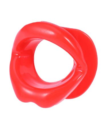 SUPVOX Silicone Face Slim Mouth Muscle Anti-Wrinkle Mouth Facial Exercise Lips (Red)