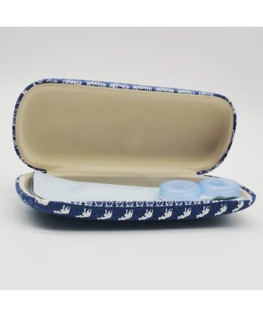 SwirlColor Glasses Case Bohemia Elephant Print Glasses Case Hard Shell with Blue Cleaning Cloth (Blue Glasses Case) - Buy Online on GoSupps.com