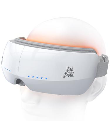BOB AND BRAD Eye Massager with Heat, Upgrade Smart Eye Mask with White Noise Music, Rechargeable Eye Massager for Migraines Relax Eye Strain Dry Eye,Eyes Massage Improve Sleep,Gifts for Women Men