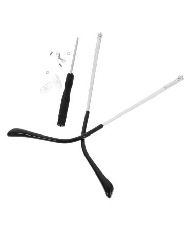 Plafope 1 pair of replacement of the glasses bent Brain replacement bracket Foot cushion for rail mini hats for tinkering glasses arm legs hamster accessories glasses replacement legs metal suite frame silver 13x0.5x0.3cm