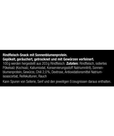 Layenberger High Protein Beef Snack - Hot & Spicy German Beef Protein Snack Pack of 10 (10 x 35g) - Ideal for Healthy Snacking - Buy Online on GoSupps.com