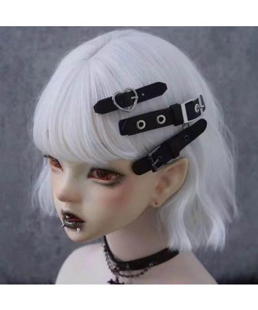 Shinycome Hair Clip Hair Accessories Star/Heart Hairpin Star/Heart Hair Barrette PU Hair Jewelry for Girls Woman 1 count (Pack of 1) Black - Buy Online on GoSupps.com