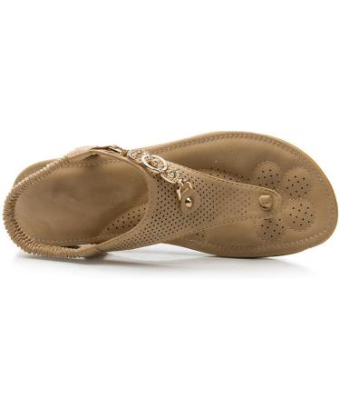Handmade Dots Suede Gold Circle Chain Flip-Flops for Women | Comfort & Breathability | Size 5 - Shop Now! - Buy Online on GoSupps.com