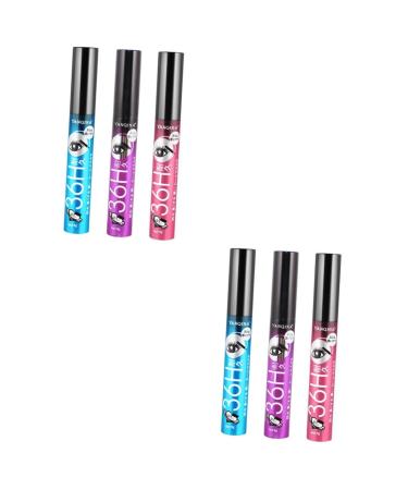 TOVINANNA 6 pcs Purple Lady Blue Lengthening Mascara Red Lashes Tube Waterproof Fiber for Curling
