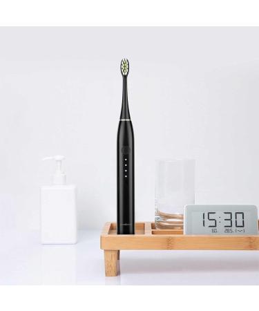 NC Sonic Electric Toothbrush - Powerful Rechargeable Waterproof Toothbrush for Adults & Kids with 2 Brush Heads - Black - Buy Online on GoSupps.com