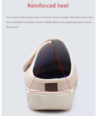 Shop Diabetic Shoes for Men - Wide Width Summer Air Cushion Slip-ons | Comfortable Orthopedic Walking Shoes in Beige - Buy Online on GoSupps.com