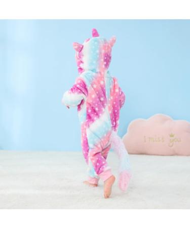 Baby Girls Toddler Hooded Fleece Sleepsuit Onesie | Pink Flannel Pyjamas Jumpsuit 12-18 Months - Buy Online on GoSupps.com
