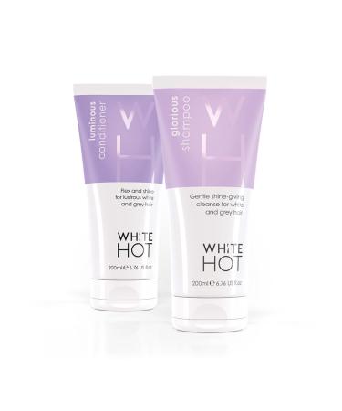 White Hot Shine Duo: Glorious Shampoo & Luminous Conditioner 200ml shine & cleanse for glossy white & grey hair