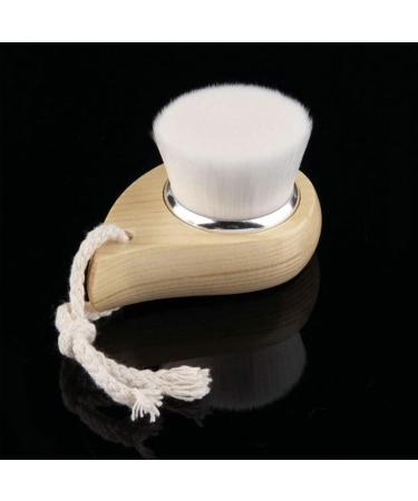 Facial Cleanser Brush with Wood Handle Cleansing Soft Bristle Face Care Clean Tool for Women Men Soft Bristle Face Cleansing - Buy Online on GoSupps.com
