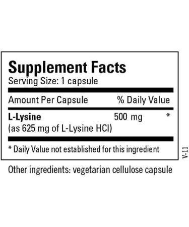Metabolic Maintenance L-Lysine 500mg - Vegan Amino Acid Supplement for Immune & Bone Support - No Fillers 100 Capsules - Free Form for Optimal Absorption - Buy Online on GoSupps.com