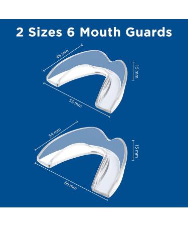 Mouth Guard for Grinding Teeth-Mouth Guard for Clenching Teeth at Night-Night Guard Stops Bruxism Tmj & Eliminates Teeth Clenching-2 Sizes Pack of 6 - Buy Online on GoSupps.com