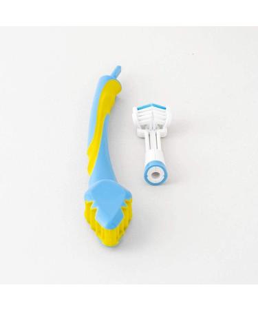 Brush and Bite Handle & Triple Bristle Replacement Brush Head Combo for Special Needs & Autism | Ergonomic Handle with Bite Block | Patented 3 Head Design | Kids & Adults Combo Pack - Buy Online on GoSupps.com