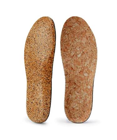 Nature Cork Arch Support Insoles for Men and Women Shoe Inserts Orthotic Inserts Flat Feet Foot - Plantar Fasciitis Orthotic Insoles for Arch Pain High Arch - Boot Insoles (Women 9.5-10 / Men9-9.5)