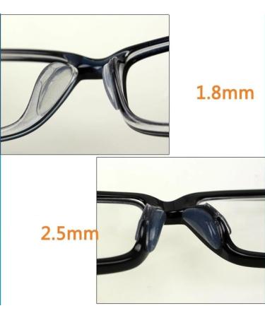 Silicone Anti-Slip Nose Pads for Eyeglasses & Sunglasses - 5 Pairs 1.8mm White - International Shipping - Buy Online on GoSupps.com