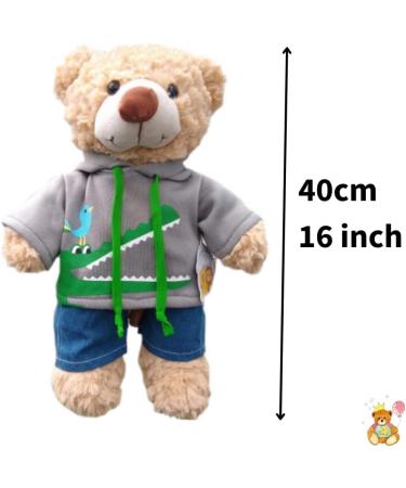 Crocodile Hoodie Outfit for 16/40cm Teddy Bear - Teddy Bear Clothes - BEAR NOT INCLUDED - Buy Online on GoSupps.com