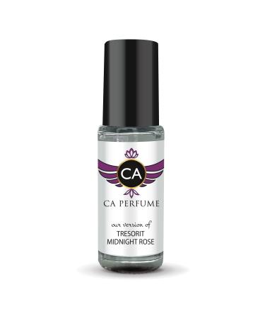CA Perfume Impression of Tresorit Midnight Rose For Women Replica Fragrance Body Oil Dupes Alcohol-Free Essential Aromatherapy Sample Travel Size Concentrated Long Lasting Roll-On 0.14 Fl Oz/4ml-X1