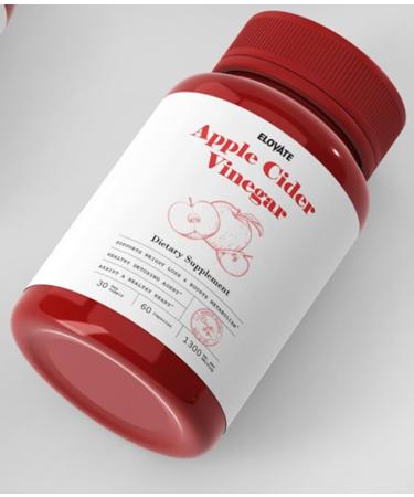 Apple Cider Vinegar Capsules - Natural Supplement for Daily Wellness - Easy to Swallow - Natural Flavored Apple Cider Capsule - 1300 mg (30 Day Supply 60 Capsules) Apple Cider Vinegar 60 Count (Pack of 1)