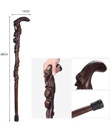 Wooden Walking Sticks for Men & Women Walking stick for rollator Wooden Walking Sticks Cane Elderly Old Man Walker Anti-slip Ebony Walking Rod Solid Wood Crutches for Men Hiking Folding crutcheswood - Buy Online on GoSupps.com
