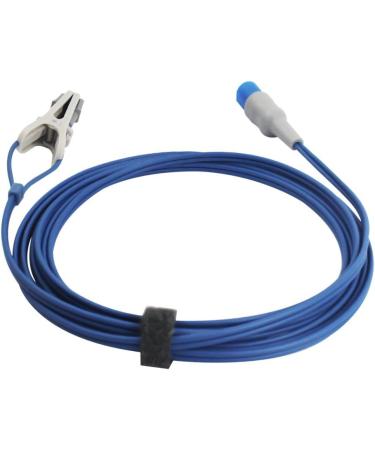 Sino-k Compatible Philips Vet Spo2 Sensor - Animal Ear & Tongue Clip - 9.8 ft 8 Pins Connector - FDA/CE Approved - Buy Online on GoSupps.com