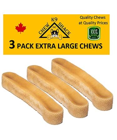 Himalayan Yak Cheese Dog CHEW - Cheese Bone - Cheese Bones for Dogs - Dog CHEW - Long Lasting - Dental CHEW Cheese CHEW - for Aggressive CHEWERS Dog Treats (Extra Large - 3 Chews) 151.2 g (Pack of 3)