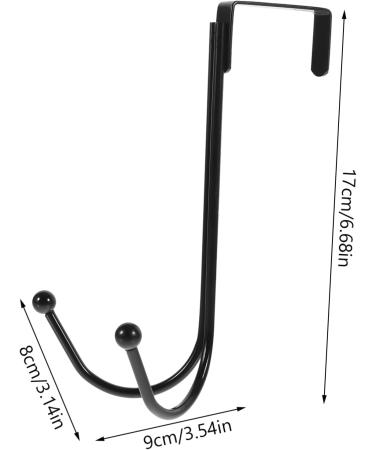 RORPOIR 2pcs Hangers Hook Wreath Hanger Black Coat Rack Over The Door Coat Hat Hanger Nail Hanger Rack 17.00X9.00X8.00CM Black - Buy Online on GoSupps.com