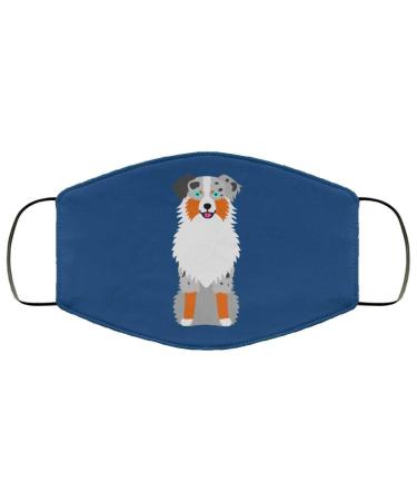 Australian shepherd face cover Australian shepherd lover breathable 2 layer reusable