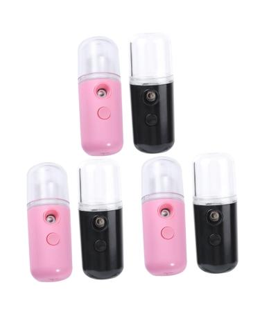 Beavorty 6 pcs Spray Hydrating Apparatus mini spray bottle portable humidifiers spa cleaner handheld 10.5x3.5cmx3pcs Pink Blackx3pcs