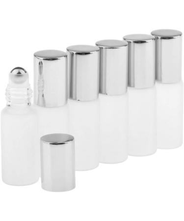 Buy Baosity Set of 6 Glass Roll-On Bottles (5ml) - Perfect for Essential Oils & Deodorants - Silver Empty Refillable International Shipping Available - Buy Online on GoSupps.com