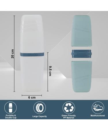 Portable Toothbrush Case - 2 Pack Travel Dental Box for Kids & Adults | Travel Toothbrush Container for Home School Business Trips - Buy Online on GoSupps.com