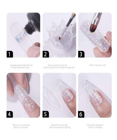 ICATHUNY 15ml Clear Glitter Poly Nail Gel for Long-Lasting Nail Extensions - Easy to Use for DIY Nail Art or Salon - Nude Poly Nail Enhancement Builder Gel - Ideal for Beginners - Buy Online on GoSupps.com