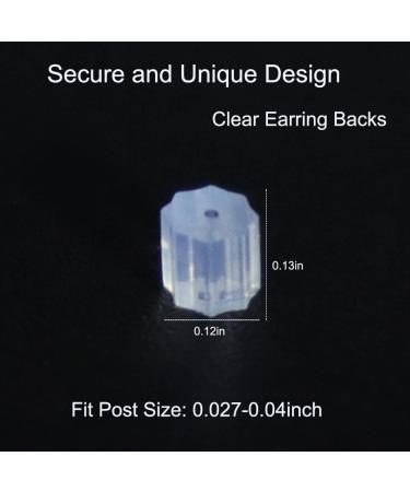 200pcs Clear Silicone Earring Backs for Sensitive Ears | Hypoallergenic Stud Earring Stoppers - Buy Online on GoSupps.com