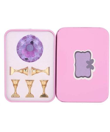 4 Colors Magnetic Nail Tips Stand Magnetic Nail Tips Practice Stand Crystal Alloy Holder Nail Art Display Stand(Purple) - Buy Online on GoSupps.com