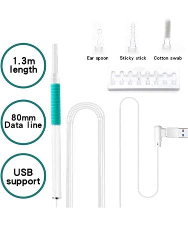 HeiDD Ear Wax Removal Tool Digital Otoscope with 4.3 Inches Screen Ear Camera with 6 LED Lights 5.5mm Visual Ear Cleaning Camera IP67 Waterproof - Buy Online on GoSupps.com