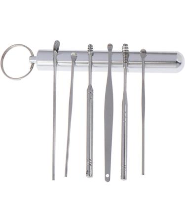 6 Pcs Stainless Steel Spiral Ear Pick Spoon Ear Wax Removal Cleaner Set - Portable Ear Care Beauty Tools - Buy Online on GoSupps.com