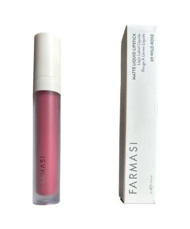 Farmasi FARMASI Opaque Liquid Lipstick 09 Wild Rose Waterproof Liquid Lipstick Gluten-Free Paraben-Free 0.14 fl.oz / 4 ml