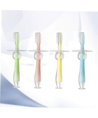 Buy Minkissy 8-Piece Bristle Toothbrush Set - Silicone Bite Ring & Suction Training Brushes for Kids | International Shipping - Buy Online on GoSupps.com
