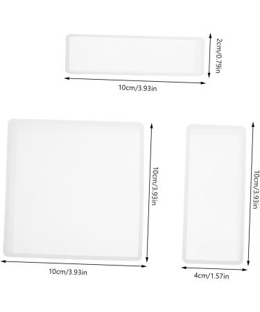 COHEALI 6 Pcs Resin Table Mold Silicone Molds Resin Crafts Epoxy Resin Molds Diy Craft Mold Household Props Whitex2pcs 10X10cmx2pcs - Buy Online on GoSupps.com